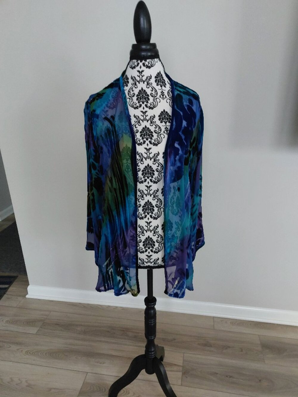 Blue, Multi blues, velvet strips cover up